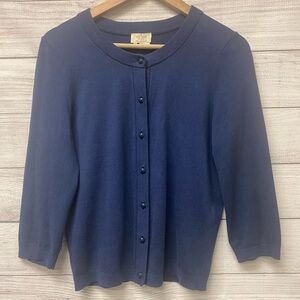 Kate Spade Mew York Women’s Button Down knit Crew Neck Sweater